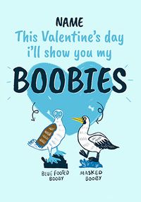 I'll Show You My Boobies Personalised Valentine Card