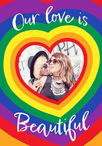 Tap to view Our Love Is Beautiful Photo Upload Card
