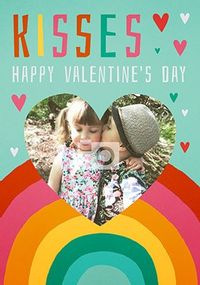 Kisses Valentine's Day Photo Card