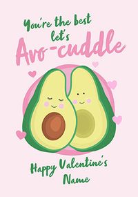 Let's Avo-Cuddle Personalised Valentines Card