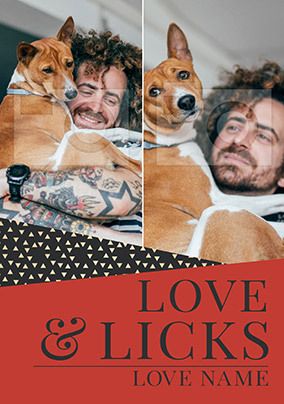 Love and Licks Photo Valentine's Card