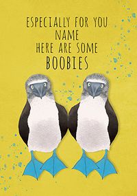 Some Boobies Personalised Valentines Card