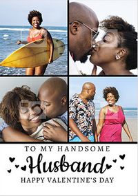 Tap to view Cancer Research Handsome Husband Photo Valentine's Card