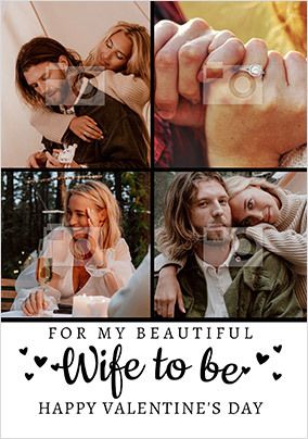 Beautiful Wife-To-Be Photo Valentine's Card