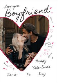 Love You Boyfriend Photo Valentine's Card