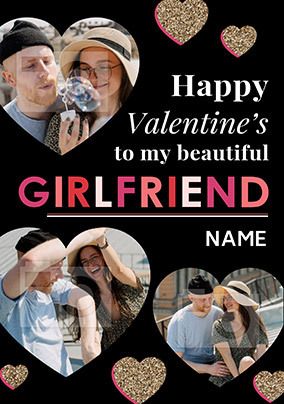 Girlfriend Hearts Photo Card