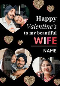 Beautiful Wife Valentine's Photo Card