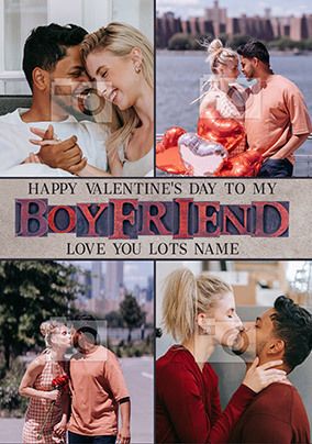 Boyfriend Love You Lots Photo Valentine's Day Card