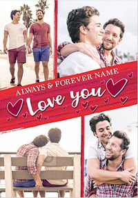 Multi Photo Valentines Card - Always & Forever