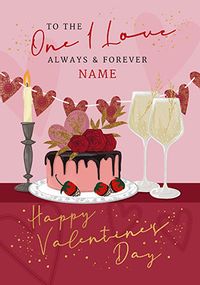 One I Love Cake Valentine's Day Personalised Card