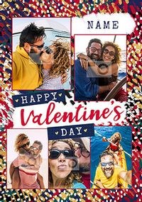 Valentine's Day Pattern Photo Card