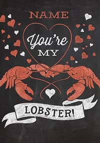 You're My Lobster Personalised Valentines Card