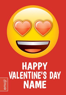 Emoji Valentine's Day Card - Heart Eyes Face