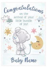Bundle Of Joy - Baby Boy Personalised Card