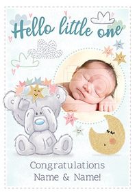 Hello Little One - Baby Boy Photo Card