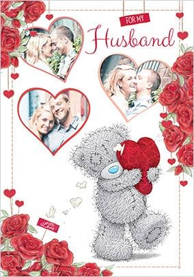 For My Husband Multi Photo Valentine Card