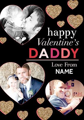 Daddy Valentine's Day Photo Upload Card - To the Stars