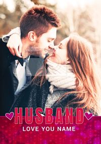 Love You Husband Photo Card