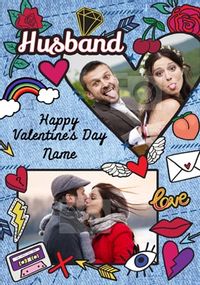 Tap to view Husband Multi Photo Valentine's Card