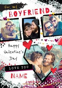 For My Boyfriend Valentine Multi Photo Card