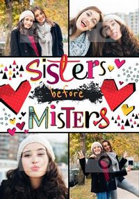 Sisters Before Misters Photo Valentine's Card