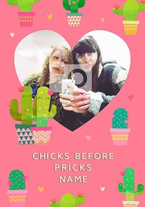 Chicks Before Pricks Photo Card