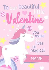 Beautiful Little Valentine Personalised Card