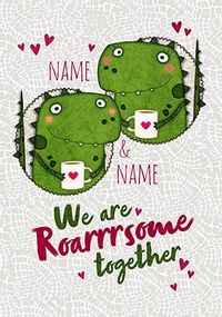Tap to view Roarsome Together Personalised Valentines Card