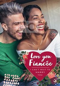 Love You Fiancée Photo Card