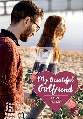 Beautiful Girlfriend Photo Valentines Card