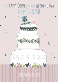 Pretty Patterns - Wedding Day Card Wedding Cake