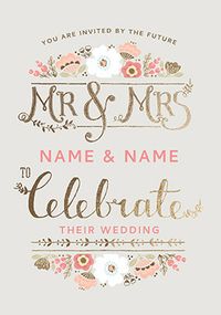 Mr and Mrs personalised Wedding Invitation