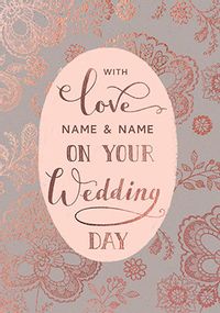 With Love on your Wedding Day personalised Card