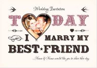 Tap to view Today I Marry My Best Friend Card Wedding Card
