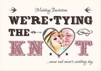 Alpha Betty - We're Tying The Knot Wedding Card