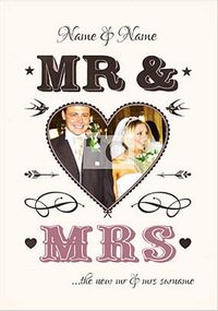 Tap to view Alpha Betty - Mr & Mrs Wedding Card
