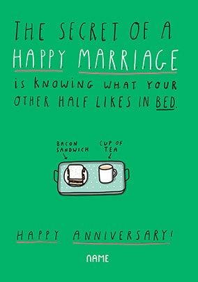Happy Marriage Personalised Anniversary Card