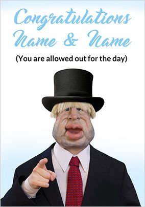 Allowed out for the Day Wedding Card