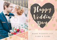 All That Shimmers - Photo Upload Happy Wedding Day Card
