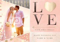 All That Shimmers - Photo Upload Love Wedding Day Card