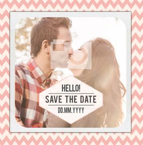 Aztec Summer - Save The Date Wedding Card