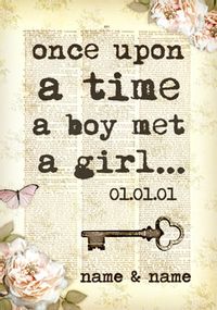 Tap to view Bookish Type - Boy Met A Girl Wedding Card