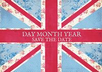 Cool Britannia - Save The Date Wedding Card