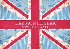 Cool Britannia - Save The Date Wedding Card
