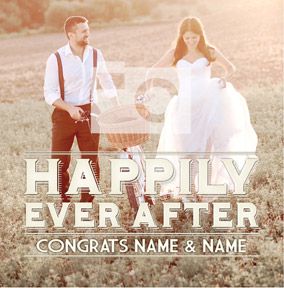 Dream A Little - Happily Ever After Wedding Card