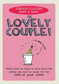 Tap to view Lovely Couple on your Wedding Day personalised Card