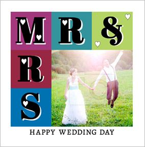 Essentials - Wedding Card Mr & Mrs Photo Upload