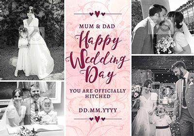 Essentials Photo Upload Wedding Day Card - Mum & Dad