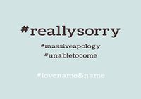 Hashtag Lol - RSVP With Regret Wedding Card