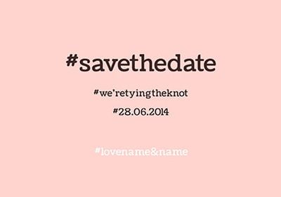 Hashtag Lol - Save the Date Wedding Card